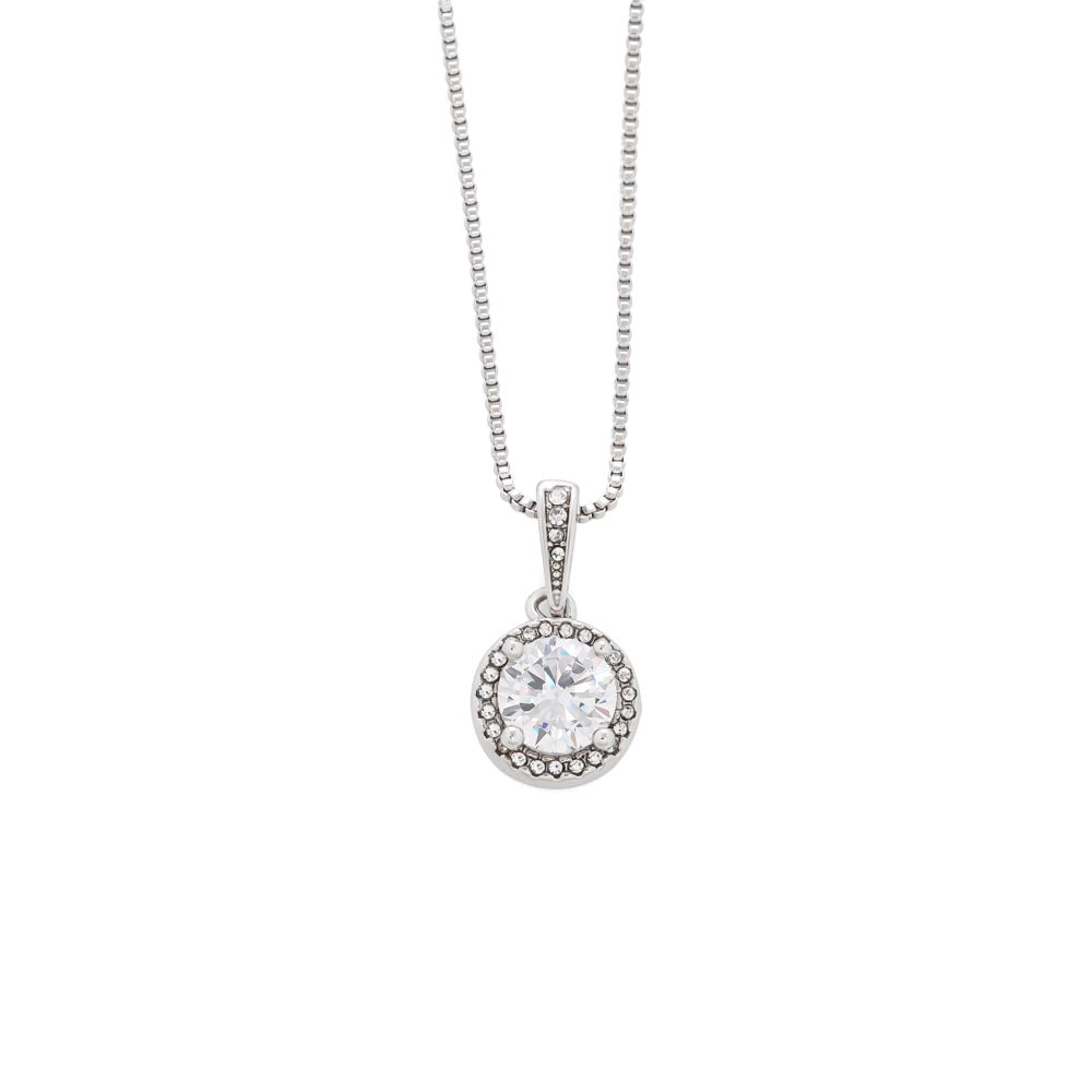 Zirconia Crystal White Gold Necklace