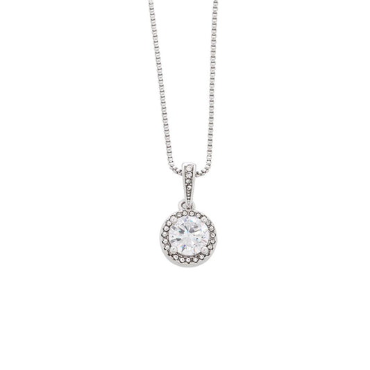 Zirconia Crystal White Gold Necklace