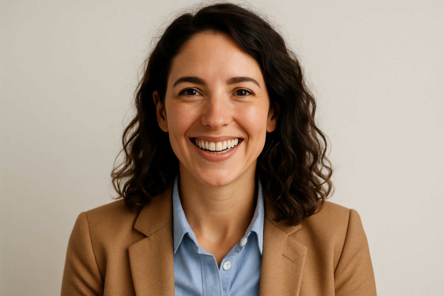 generat rendom girl testimonial with smlile